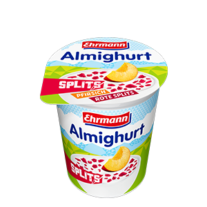 Pfirsich mit roten Splits