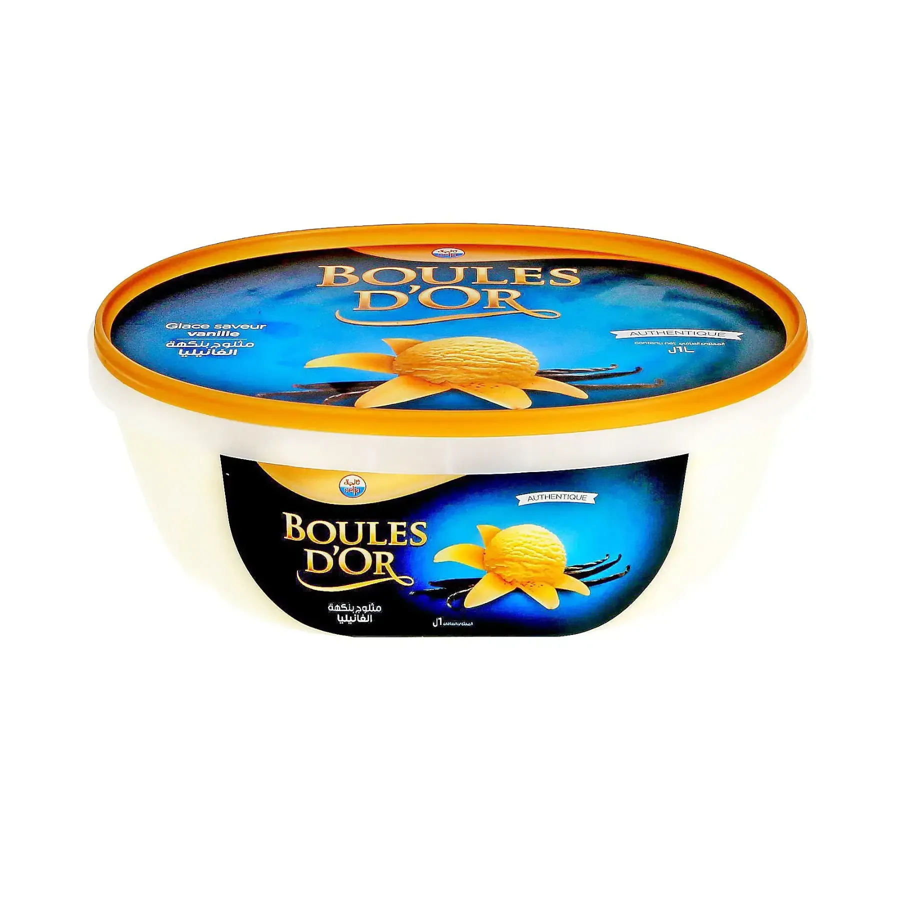 Glace familiale vanille Boules d'or